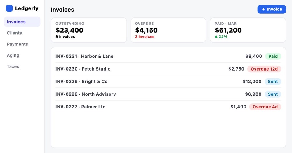 Invoicing & billing preview
