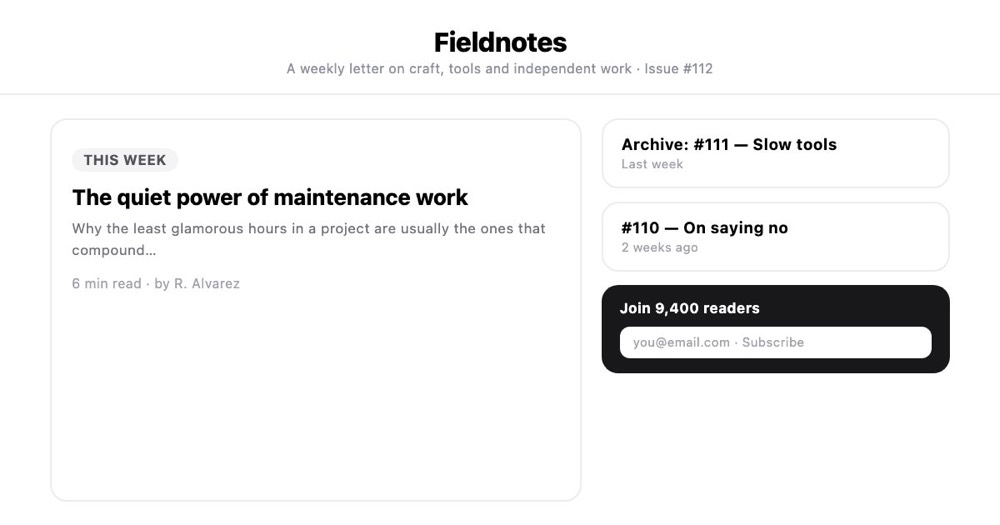 Fieldnotes preview